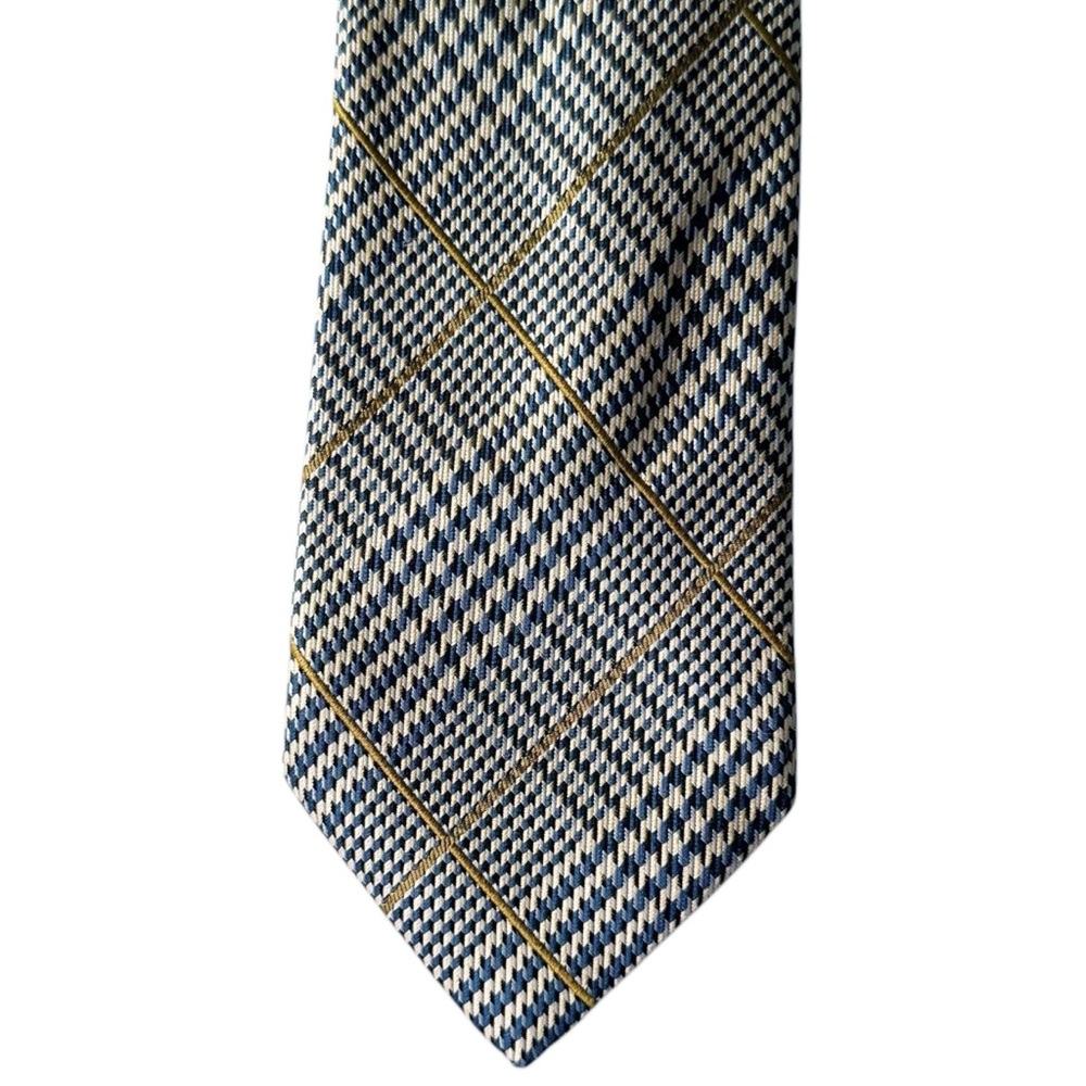 Burberry Glen Check Plaid Silk Tie - Made in England - Picture 2 of 9